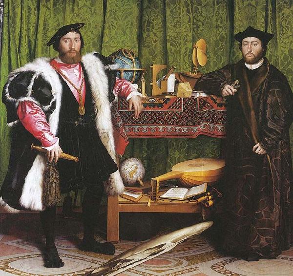 Hans holbein the younger Double Portrait of Jean de Dinteville and Georges de Selve